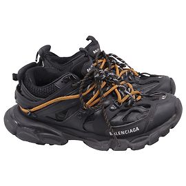 Balenciaga Track Trail Sneakers in Black Polyurethane Black