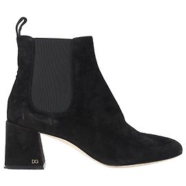 Dolce & Gabbana Ankle Boots in Black Suede Black