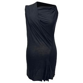 Top Lilies Cross Drape Front in cotone nero di Rick Owens Nero