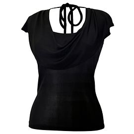 Dolce & Gabbana Open Back Blouse in Black Polyester Black