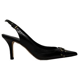 Escarpins slingback Dior CD en cuir noir Noir