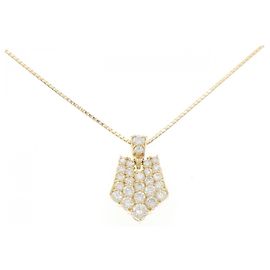 Autre Marque Collier en diamant Au750 Doré