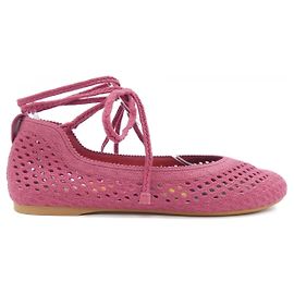 Christian Dior DIOR POEME Mesh-Baumwoll-Flachschuhe Rot