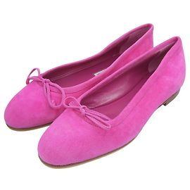 Chaussures ballerines en daim Manolo Blahnik VERALLI Rose