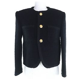 Céline Chaqueta de tweed con hebilla CELINE Chasseur Negro
