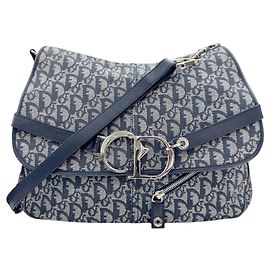 Borsa a Spalla Christian Dior Trotter Blu