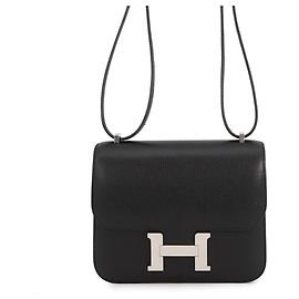 Hermès Hermes Constance 3 Mini Schultertasche Schwarz