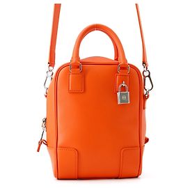 Loewe Amazona 15 Leather Handbag Orange