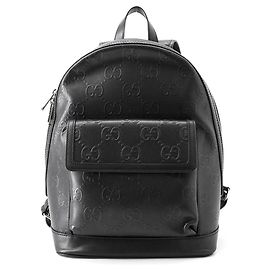 Gucci GG Embossed Leather Backpack Black