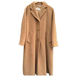 Max Mara Casaco longo de lã e cashmere camel Camelo