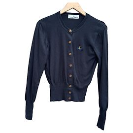 Vivienne Westwood Cardigan Bea Noir en Coton et Cachemire Noir