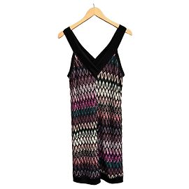 Robe en maille sans manches Missoni Zigzag Multicolore Violet