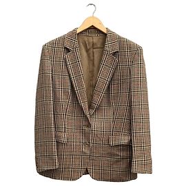 Burberrys Wollblazer mit Karomuster Braun Rot Blau Grün