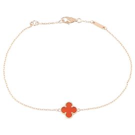 Pulsera Sweet Alhambra en cornalina Van Cleef & Arpels Roja Dorado