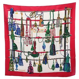 Hermès Hermes Carre 90 Pasementerie Schal Pink Mehrfarben