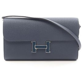 Hermès Borsa a tracolla Hermes Constance Long To Go Blu navy