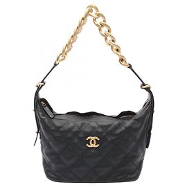 Chanel Matelassé Hobo Bag Black