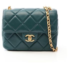 Sac à bandoulière Chanel Matelassé vert Vert