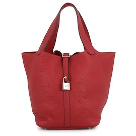 Hermès Hermes Picotin Lock MM Handbag in Rouge Casaque Red