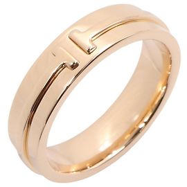 Bague T étroite de Tiffany & Co. en or rose 18K Doré