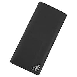 Prada Triangle Long Wallet Black
