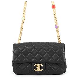 Borsa a Spalla Chanel Mini Matelassé Chain Nero