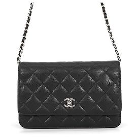Cartera con cadena Chanel Matelassé negra Negro