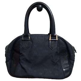 Dior Black Nylon Monogram Handbag Black