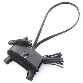 Hermès Hermes Rodeo PM Robeoplash Charm-Accessoire Schwarz