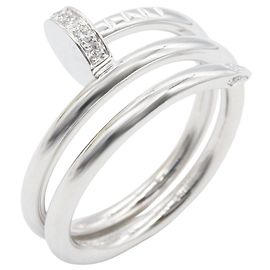 Cartier Juste un Clou Double Diamond Ring in 18K Weißgold Silber Andere