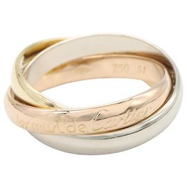 Cartier Trinity Ring 18K Gelb Weiß und Roségold Silber Golden