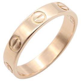 Bague Mini Love de Cartier en or rose 18K Doré