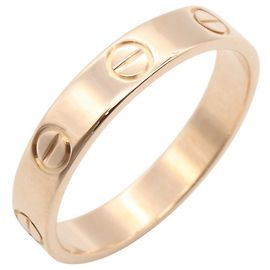 Bague Mini Love en or rose 18K Cartier Doré