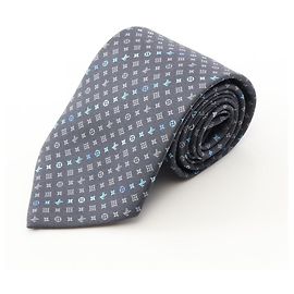 Corbata de seda multicolor azul Louis Vuitton Azul Multicolor