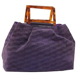 Sac à main BALENCIAGA en daim violet argenté Auth yk20590 Argenté Violet