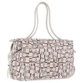 Borsa Salvatore Ferragamo in PVC e pelle bianco argento Auth bs35706 Argento Bianco