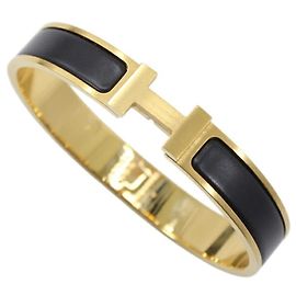 Hermès Bracciale rigido nero e oro da uomo Hermes Nero D'oro