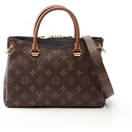 Bolsa Louis Vuitton Pallas BB Monogram Noir Marrom Preto Monograma