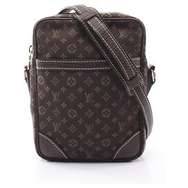 Louis Vuitton Pochette Danube Monogram Mini Lin Ebene Handbag Brown Damier ebene