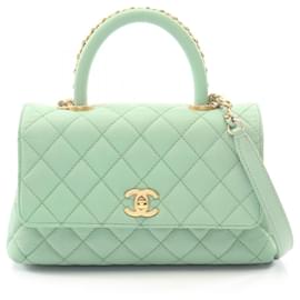 Borsa Chanel Coco Handle Flap Verde