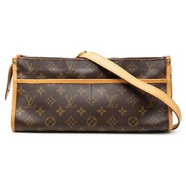 Bolsa de ombro longa Louis Vuitton Monogram Popincourt Marrom