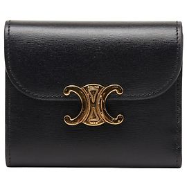 Céline Portefeuille compact Celine Triomphe Noir