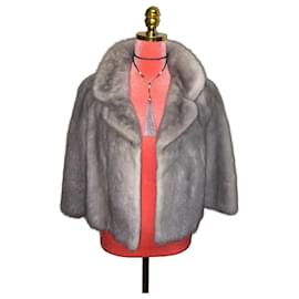 Autre Marque Grey Mink Fur Jacket Grey