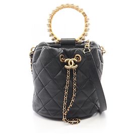 Sac à bandoulière 2-Way Matelassé Chanel Noir