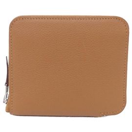 Hermès Hermes Colliers de Chiens Silk Compact Wallet Doré Taupe