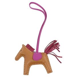 Hermès Hermes Rodeo Accessory Bag Charm PM 064929CA Red Golden Purple