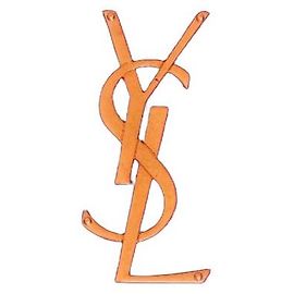 Saint Laurent Clutch YSL Cassandre em couro rosa Rosa