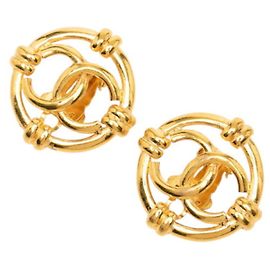 Orecchini a clip Chanel Vintage Coco Mark D'oro