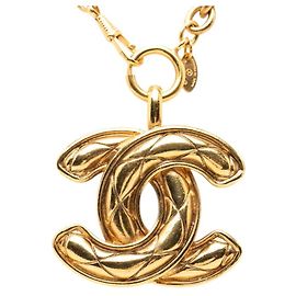 Collier Chanel Matelassé plaqué or Doré