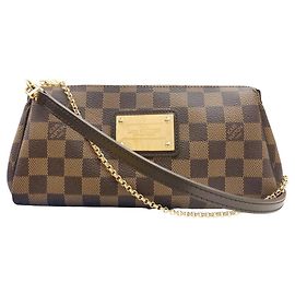Bolsa de Ombro Louis Vuitton Eva Damier Ebene Marrom
